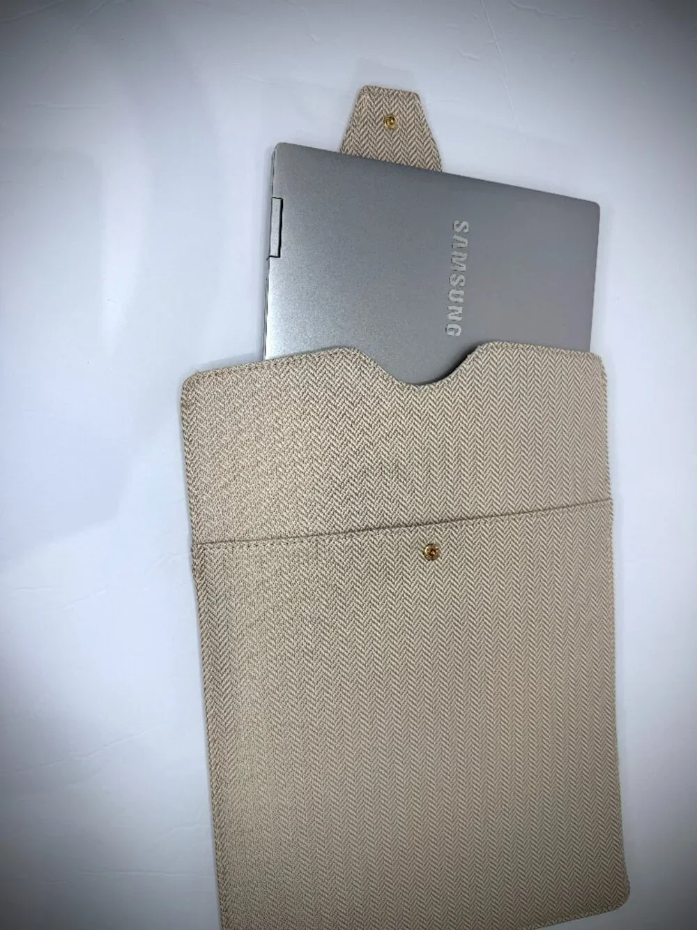 Lindsay Albanese Limited Edition Herringbone Laptop Clutch Sleeve